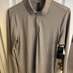 Men's Nordstrom Tan Striped Shirt Size Small